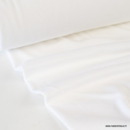 Tissu jersey velours Chilly ultra doux - Blanc