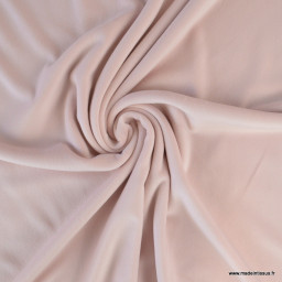 Tissu jersey velours Chilly ultra doux - Rose clair