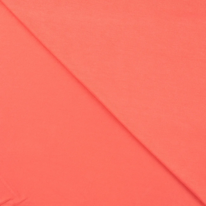 Tissu Jersey de viscose de bambou Corail - Oeko tex