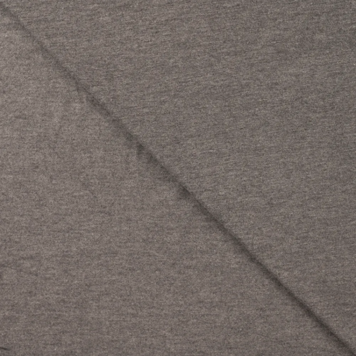 Tissu Jersey de viscose de bambou gris foncé mélangé - Oeko tex