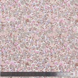 Tissu Liberty Wiltshire Métallic C Rose et tilleul