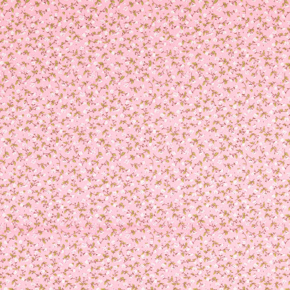 Popeline de coton motif petites fleurs fond rose - Emma