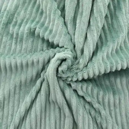 Tissu minky Rayures côtelé coloris Vert de gris - oeko tex