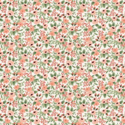 Tissu Rifle Paper en coton imprimé fleurs Rosa Fabric - collection Garden Party