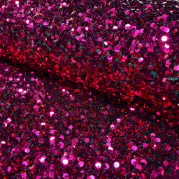 Tissu Sequin vieux Fuchsia sur velours noir