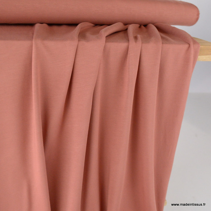 Tissu Jersey de viscose de bambou Terracotta - Oeko tex