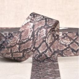 Sangle peau de serpent Chocolat - 38mm