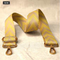 Bandoulière Sangle chevrons jaune - 40mm