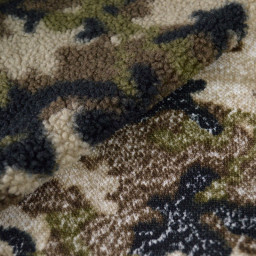 Tissu Fausse Fourrure Sherpa Camouflage