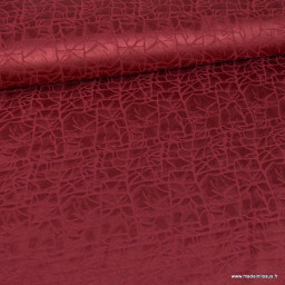 Tissu Satin rayé coloris bordeaux