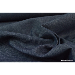 Tissu jean stretch coloris marine