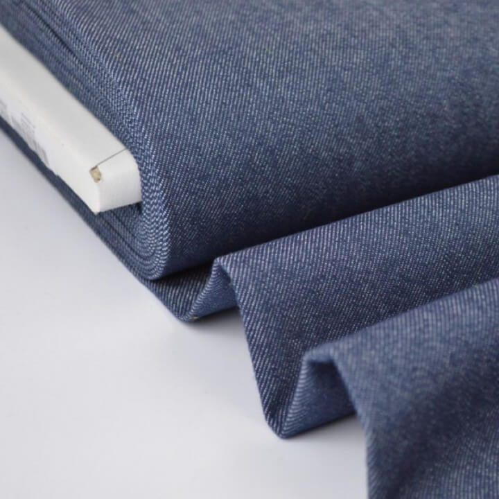 Tissu jean stretch coloris marine