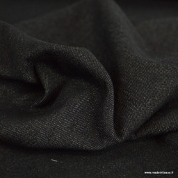 coupon de 60cm de tissu jean coton coloris noir