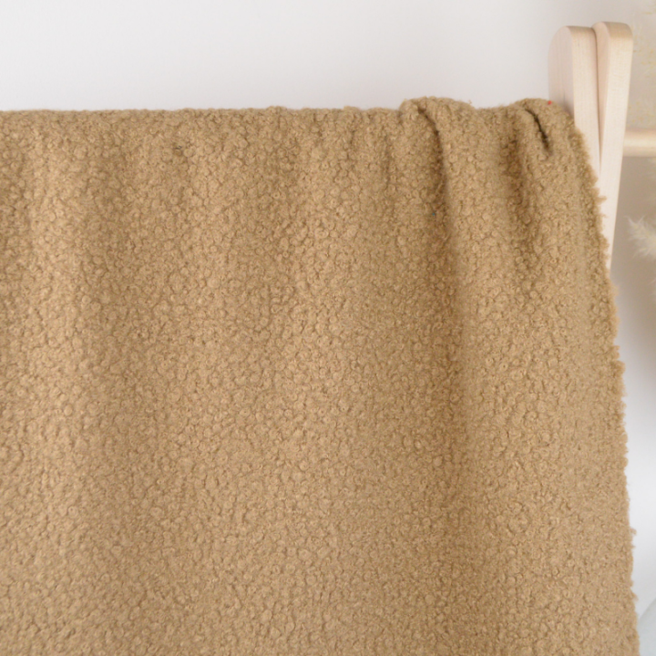 Tissu Lainage Bouclette - Camel