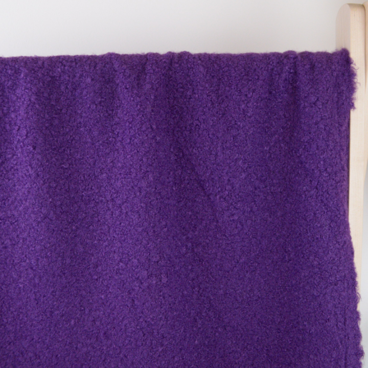 Tissu Lainage Bouclette - Violet