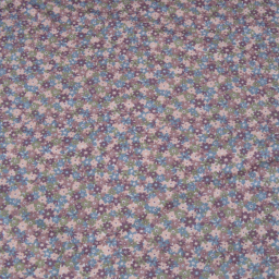 Tissu jersey petite fleur rose, violette et bleue  - Oeko tex