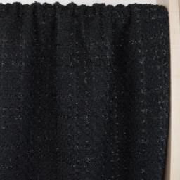 Tissu Tweed Lurex noir Chic