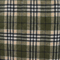 Tissu Matelassé Caban tartan écossais - Kaki - oeko tex