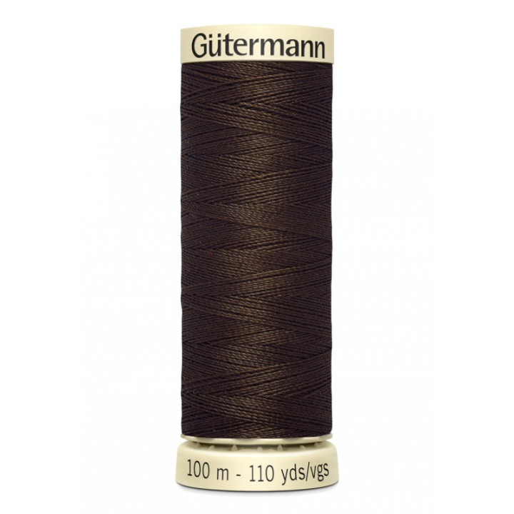 Bobine de Fil pour tout coudre Gutermann 100 m - N°406 marron