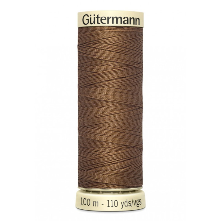 Bobine de Fil pour tout coudre Gutermann 100 m - N°124 marron