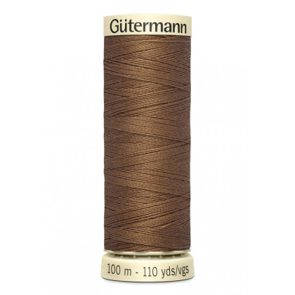 Bobine de Fil pour tout coudre Gutermann 100 m - N°124 marron