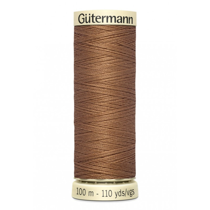 Bobine de Fil pour tout coudre Gutermann 100 m - N°842 marron clair