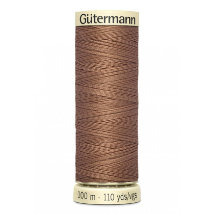 Bobine de Fil pour tout coudre Gutermann 100 m - N°444 marron clair