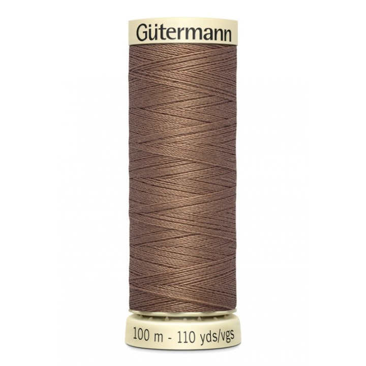 Bobine de Fil pour tout coudre Gutermann 100 m - N°454 marron