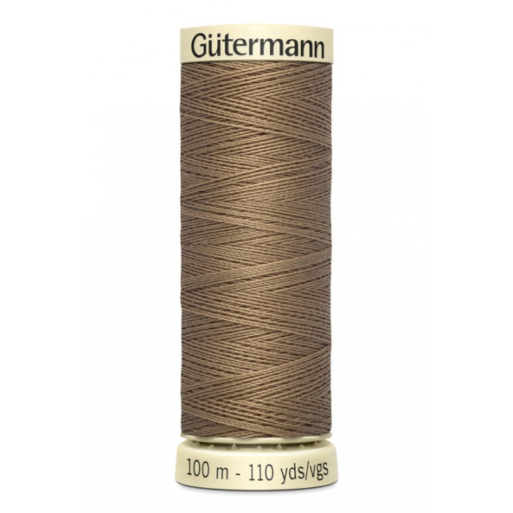 Bobine de Fil pour tout coudre Gutermann 100 m - N°850 marron clair