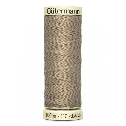 Bobine de Fil pour tout coudre Gutermann 100 m - N°263 beige