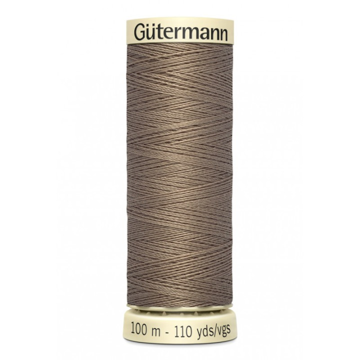 Bobine de Fil pour tout coudre Gutermann 100 m - N°160 marron beige