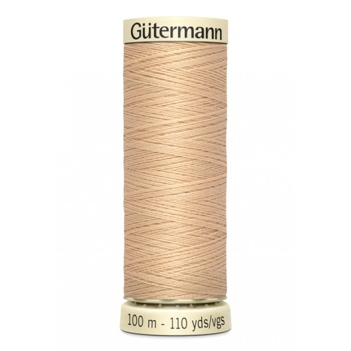 Bobine de Fil pour tout coudre Gutermann 100 m - N°421 beige