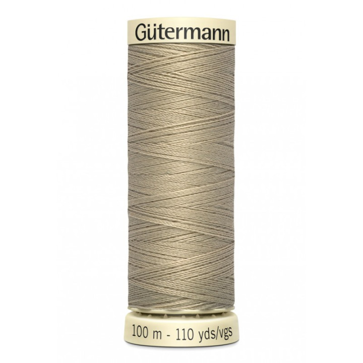 Bobine de Fil pour tout coudre Gutermann 100 m - N°131 gris taupe