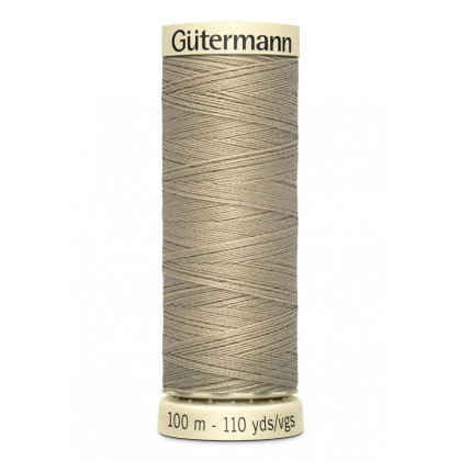 Bobine de Fil pour tout coudre Gutermann 100 m - N°131 gris taupe