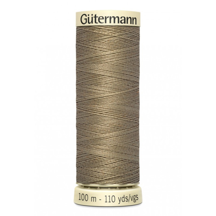 Bobine de Fil pour tout coudre Gutermann 100 m - N°208 gris taupe