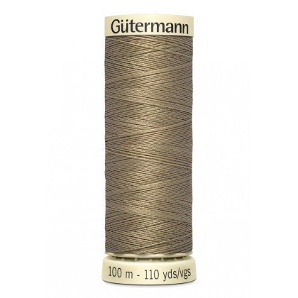 Bobine de Fil pour tout coudre Gutermann 100 m - N°208 gris taupe