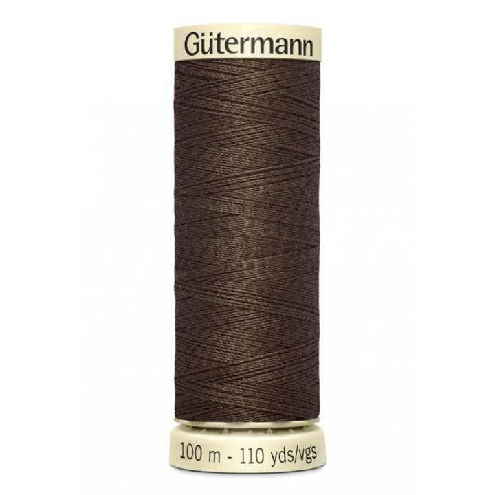 Bobine de Fil pour tout coudre Gutermann 100 m - N°222 marron