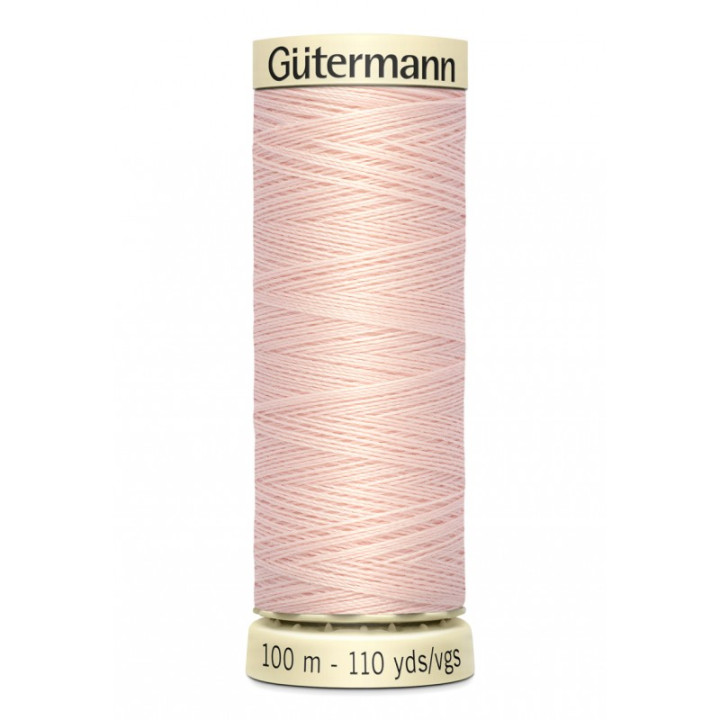 Bobine de Fil pour tout coudre Gutermann 100 m - N°658 rose poudré