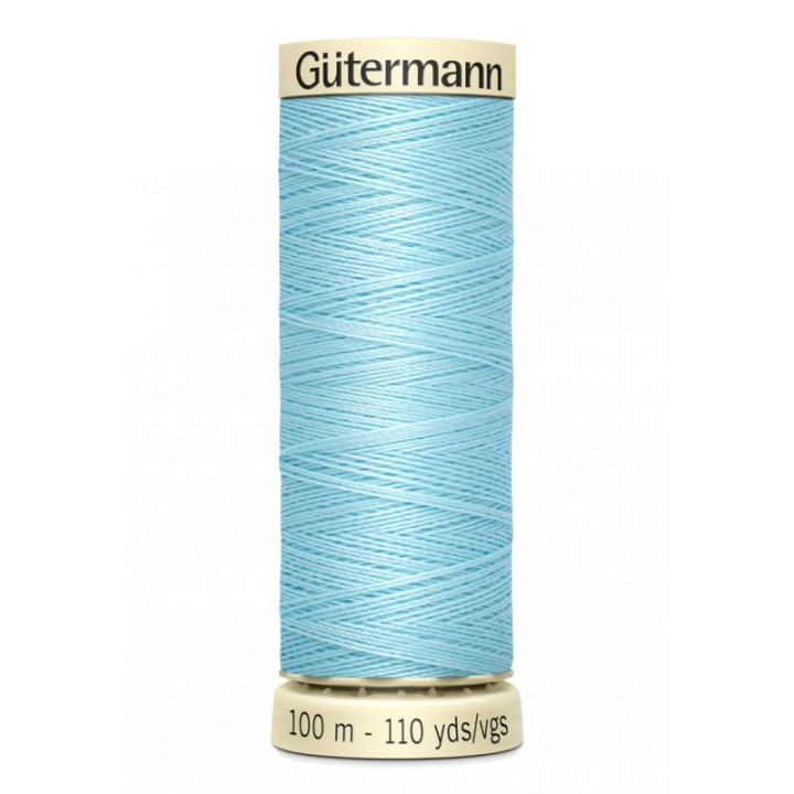 Bobine de Fil pour tout coudre Gutermann 100 m - N°195 bleu ciel