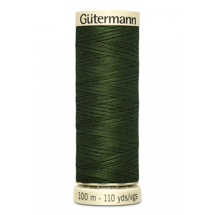 Bobine de Fil pour tout coudre Gutermann 100 m - N°597 vert kaki