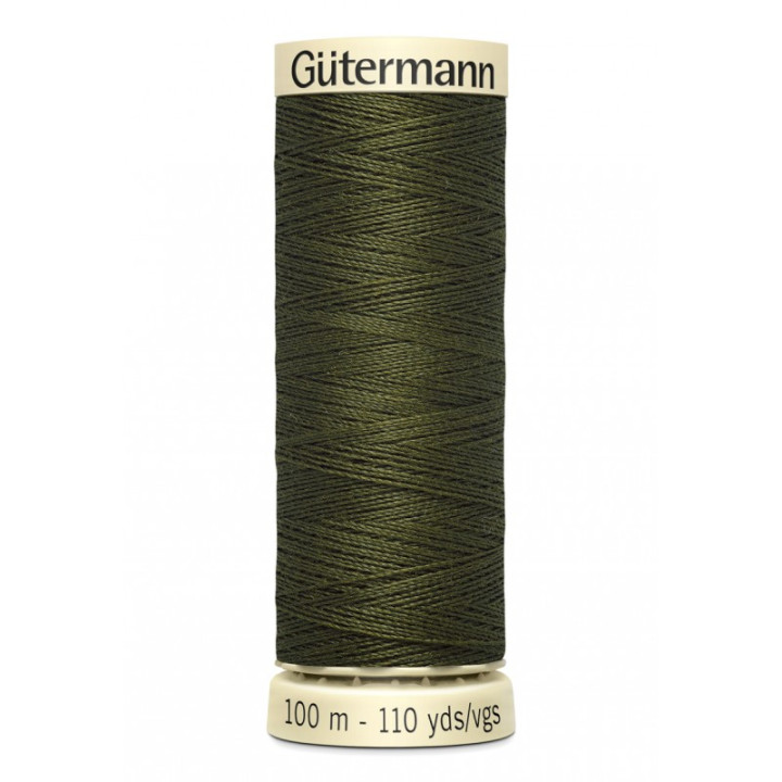 Bobine de Fil pour tout coudre Gutermann 100 m - N°399 vert kaki