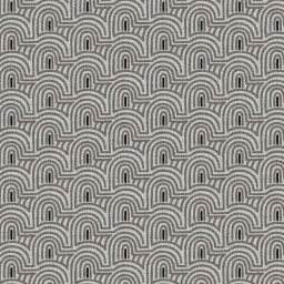 Tissu bachette Naive motif graphique écru et gris - oeko tex