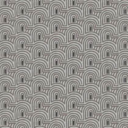 Tissu bachette Naive motif graphique écru et gris - oeko tex