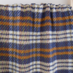 Tissu lainage tartan grands carreaux bleus