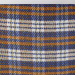 Tissu lainage tartan grands carreaux bleus