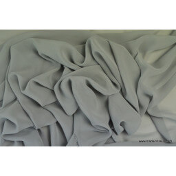 tissu Mousseline fluide polyester gris x50cm