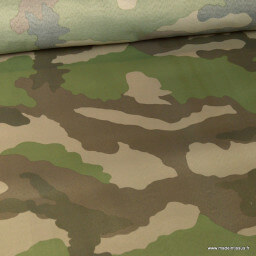 Tissu sergé polyester camouflage armée de terre