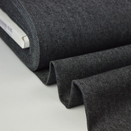 Tissu jean stretch coloris noir