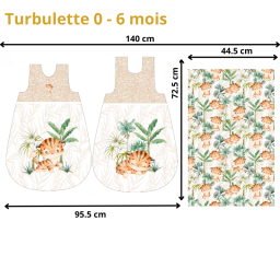 Panneau Gigoteuse à coudre Tigres - 2 tailles