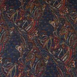 Tissu maille fine brossé motifs paisley - oeko tex